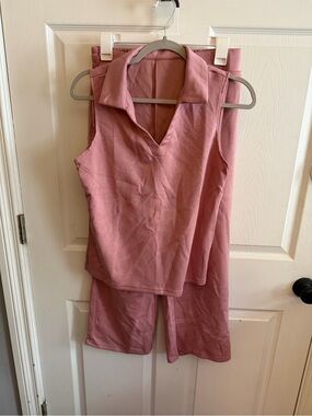 Women’s Medium Rose Pink 2 Piece Professional Office Casual Set
